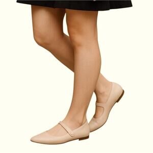 Ruby Label Dusty Rose Pink Leather Mary Jane Ballet Flats EU 37 US 6.5